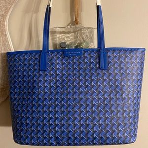 Tory Burch NEW with tags Ever-Ready Small Mediterranean Blue Tote / Handbag